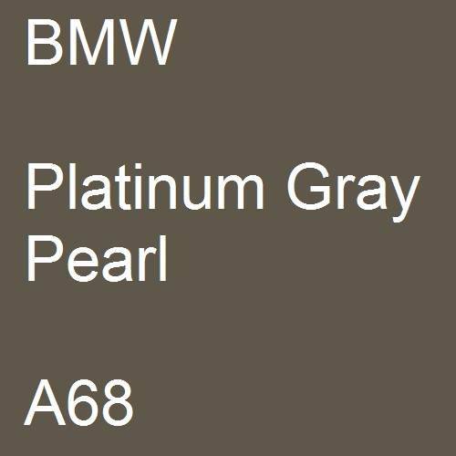 BMW, Platinum Gray Pearl, A68.